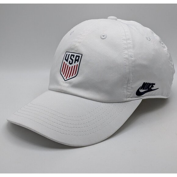 Nike Team USA White Heritage86 Hat Cap Strapback Soccer USMNT OSFM Olympics - Picture 1 of 5